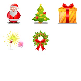 Merry Christmas icon sets preview