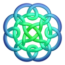 bluegreen,circleknot,knot icon