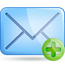 mail, plus icon