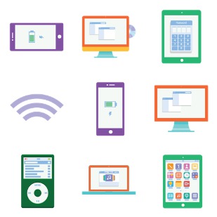 Flat EPS icon sets preview