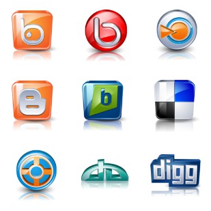 High Detail Social icon sets preview