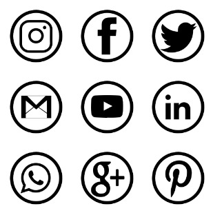 Social - Circular Black icon sets preview