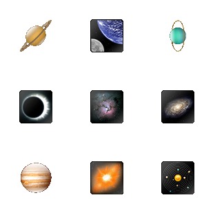 Space icon sets preview