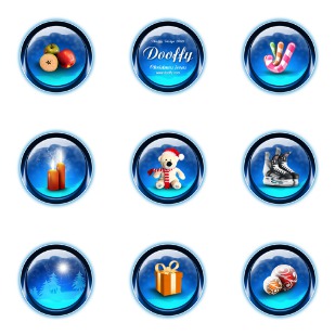 Christmas icon sets preview