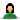 female, user, green icon
