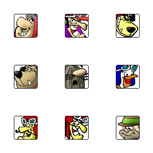 Wacky Dastardly icon sets preview