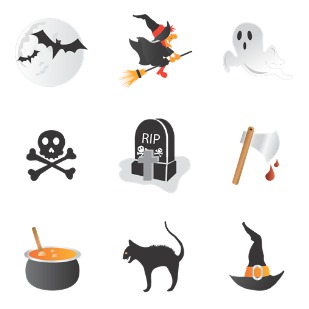 Halloween icon sets preview
