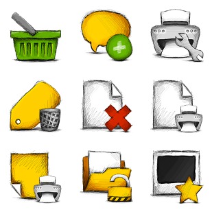 Hand Drawn Web Icons icon sets preview
