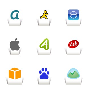 Papercut Social icon sets preview