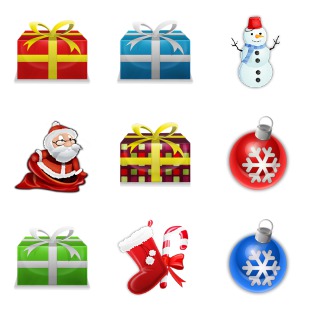 Christmas icon sets preview