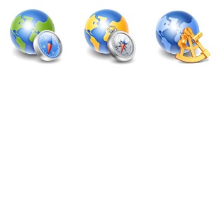 Globe icon sets preview
