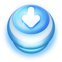 Button Blue Arrow Down icon