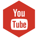 six, youtube, color icon