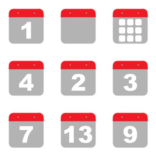 Calendar icon sets preview