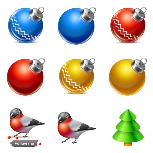 New Year icon sets preview