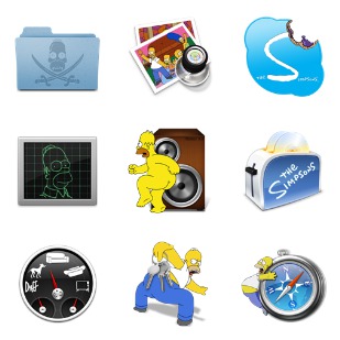 The Simpsons icon sets preview