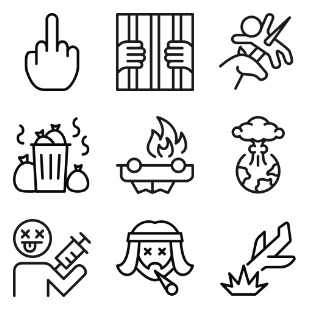 Nasty icon sets preview