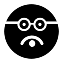 Intellectual emot square face icon