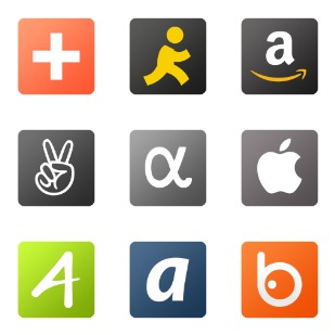 Flat Gradient Social icon sets preview