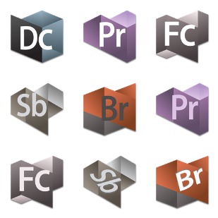 Origami Adobe CS Series 2 icon sets preview