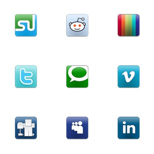 Kadom Clean Social Icons icon sets preview