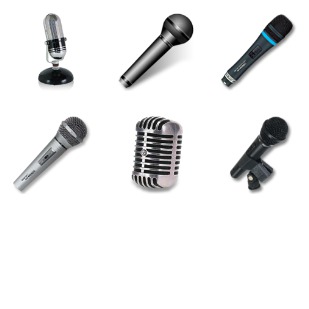 Microphones icon sets preview
