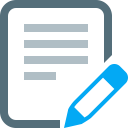 sheet, document, paper, file, page, text, edit icon