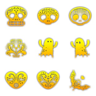Dia de Muertos icon sets preview