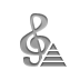 notation, composer, pyramid icon