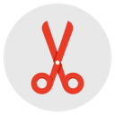 cut, trim, scissors, split, edit icon