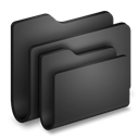 Black, Folders icon
