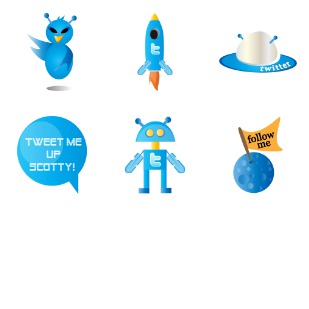 Tweet Me Up Scotty icon sets preview