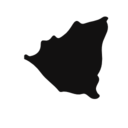 Nicaragua country map black shape icon