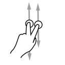 two, gestureworks, scroll, finger icon