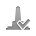checkmark, monument icon