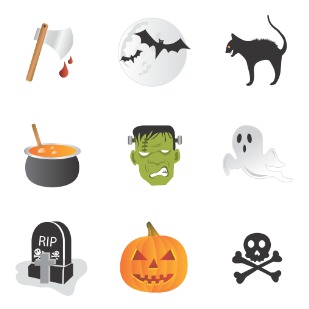 Halloween icon sets preview