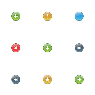 Buttons Toolbar icon sets preview