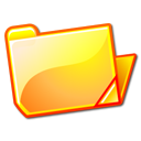 folder, open, yellow icon