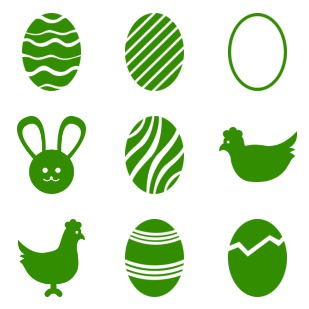 Happy Creative Easter icon sets preview