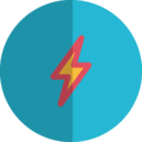 thunder folded icon