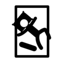 Person sleeping on single bed in diagonal position icon