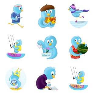 Seasons Tweeting icon sets preview