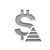 pyramid, currency, dollar, sign icon