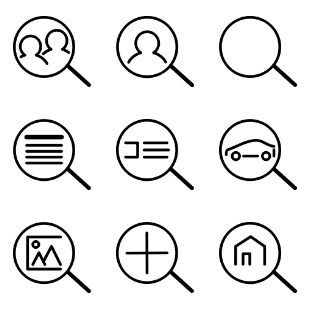 Search icon sets preview