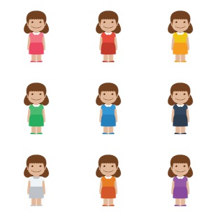 Little Girl icon sets preview