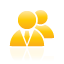 users, yellow icon