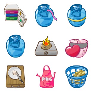 Kitchen icon sets preview