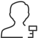 user man key icon