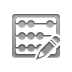 abacus, pencil icon