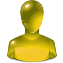user, yellow icon